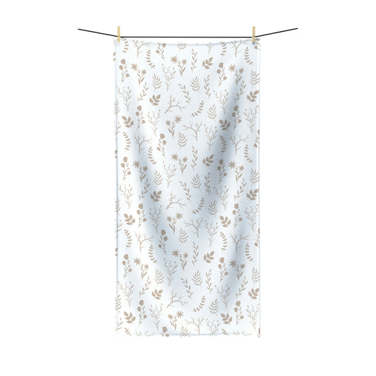 Soft Floral Bath Towel | Taupe Modern Floral Bath Towel | 2 Sizes Available