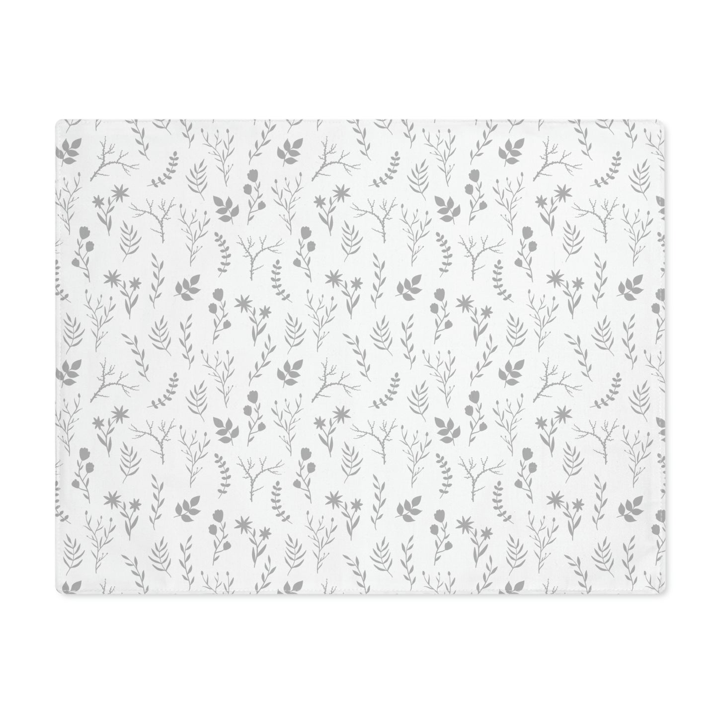 Grey Floral Dinner Table Placemat