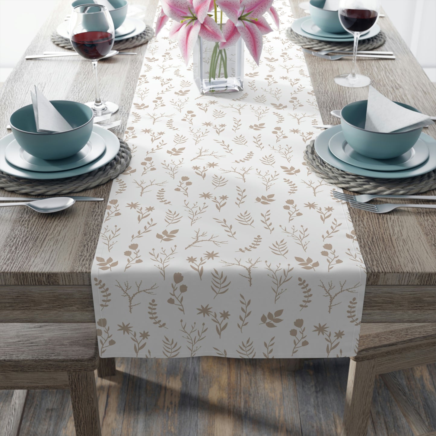 Table Runner (Cotton, Poly) - Home Stitchery Decor