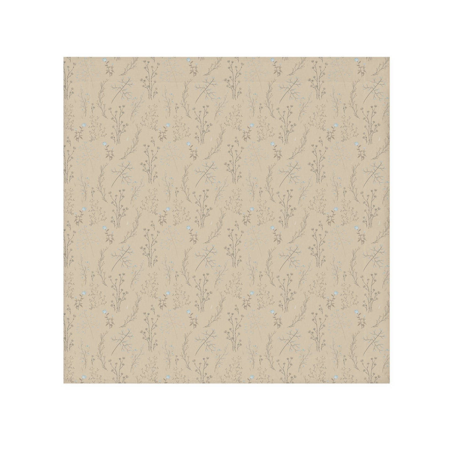 Taupe Floral Print Face Towel