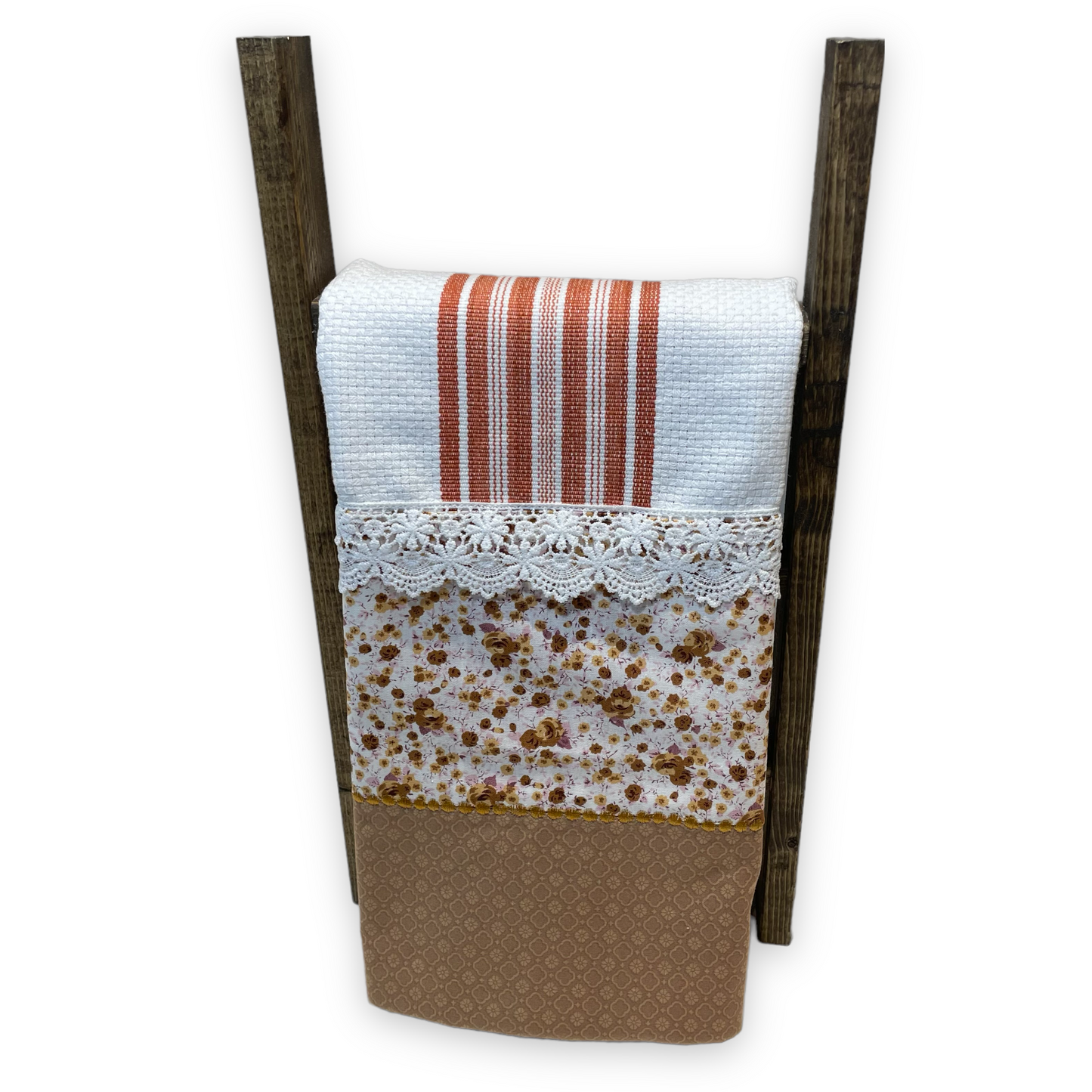 Modern Farmhouse Kitchen Tea Towel. Stylish Vintage Designed Dish Towel - Home Stitchery Decor