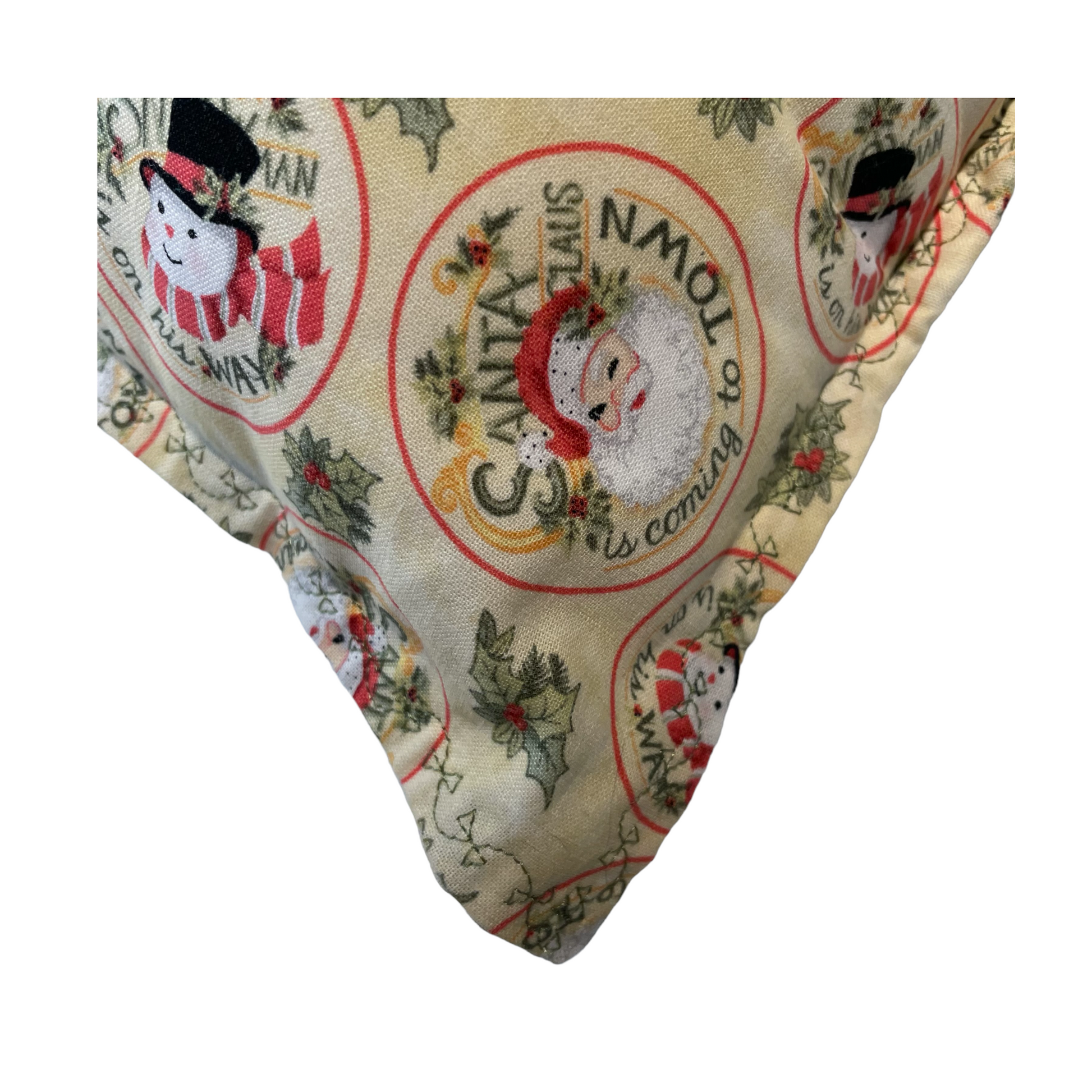 Retro Santa and Snowman Pillow Sham, Insert Sold Separately - Home Stitchery Decor