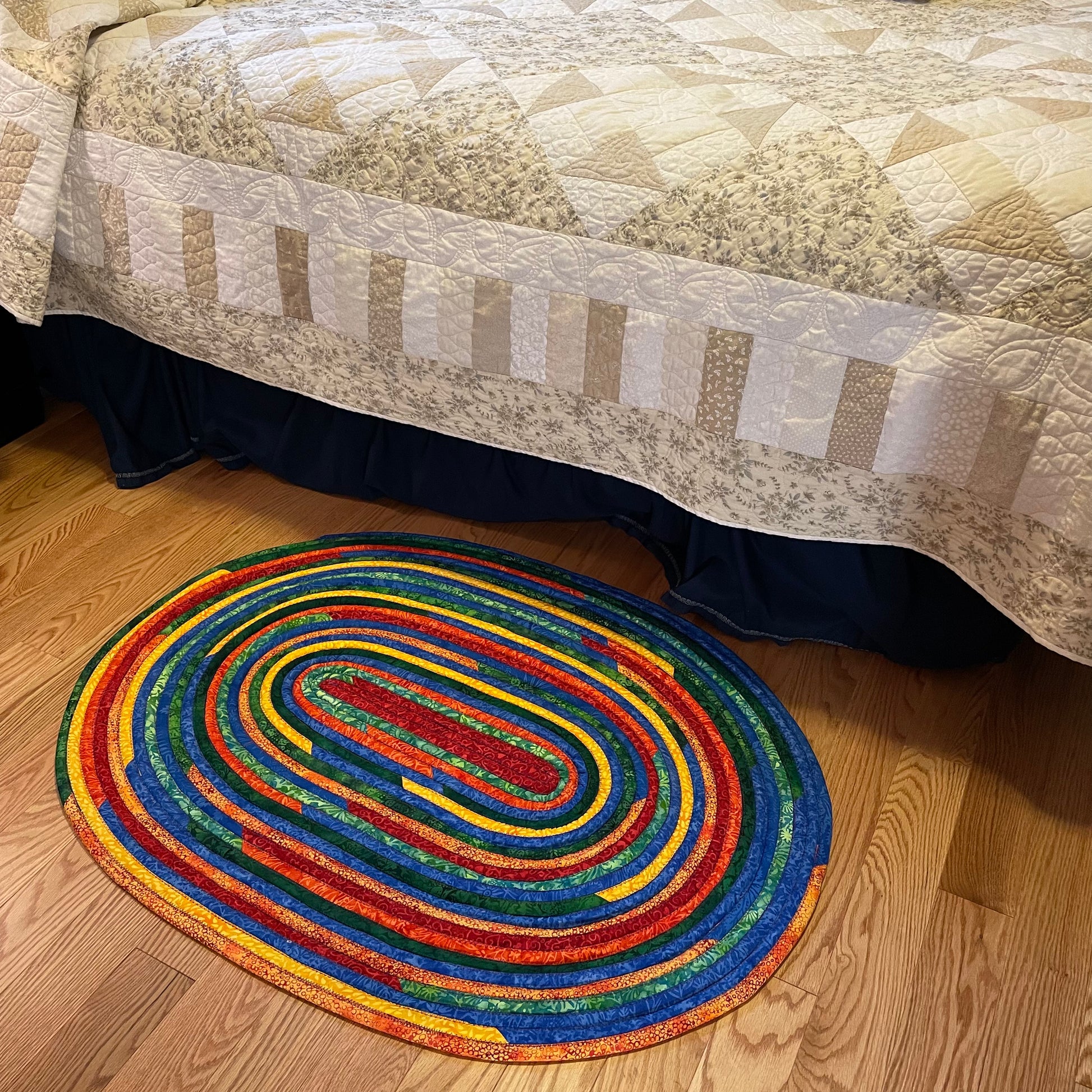 Batik JellyRoll Rug | Vibrant Batik Kitchen Accent Rugs | Luxury Bathmat - Home Stitchery Decor