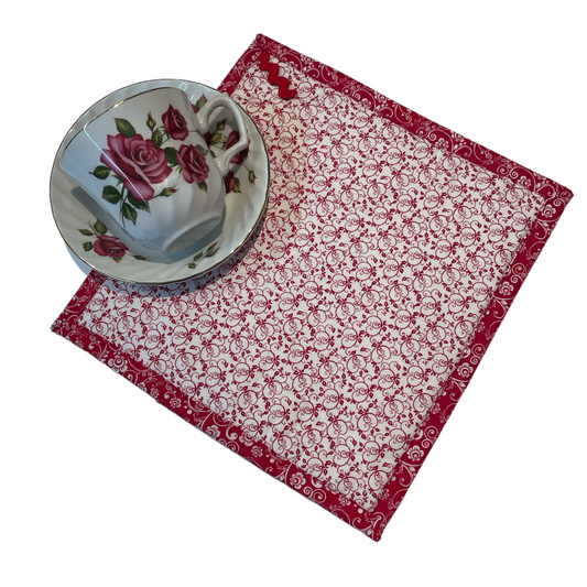 Red and White Square Hot Pads | Kitchen Hot Pads | Farmhouse Kitchen Decor - Home Stitchery Decor