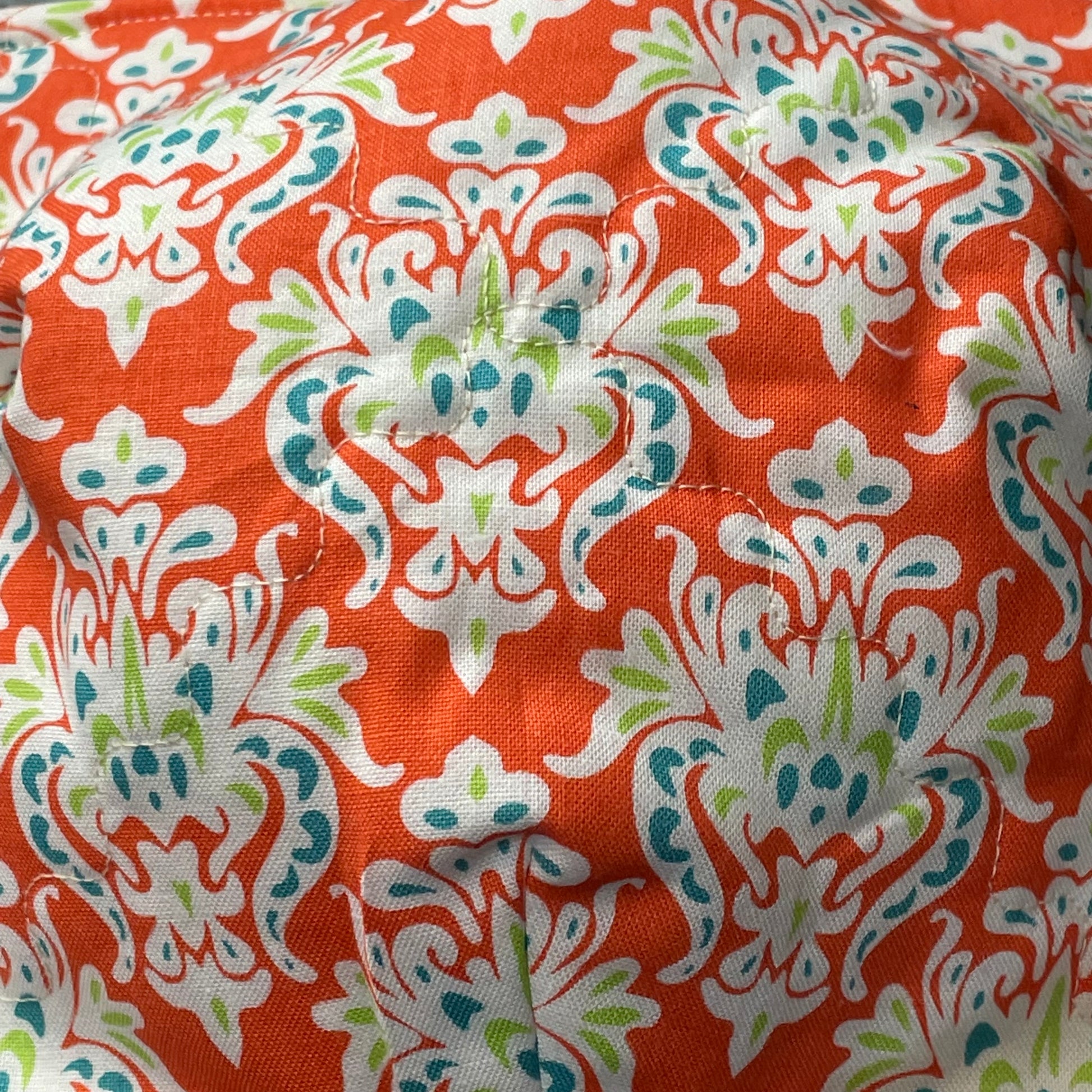 Sewing kit for beginners. Learn to sew a Microwave Soup Bowl Cozy. Featuring orange and teal fabric, cotton thread and Pellon Wrap and Zap batting. Purchase a sewing kit or the finished item from my website. Follow along with complete farmhouse fabulous tutorials on the Home Stitchery Decor YouTube Channel.