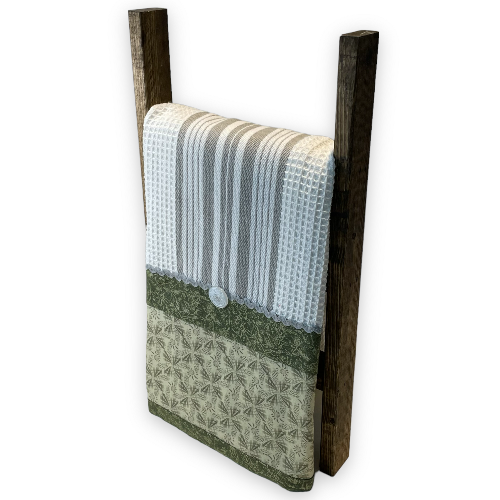 Handcrafted Modern Farmhouse Tea Towel. Oversized Dish Towel For Kitchen - Home Stitchery Decor