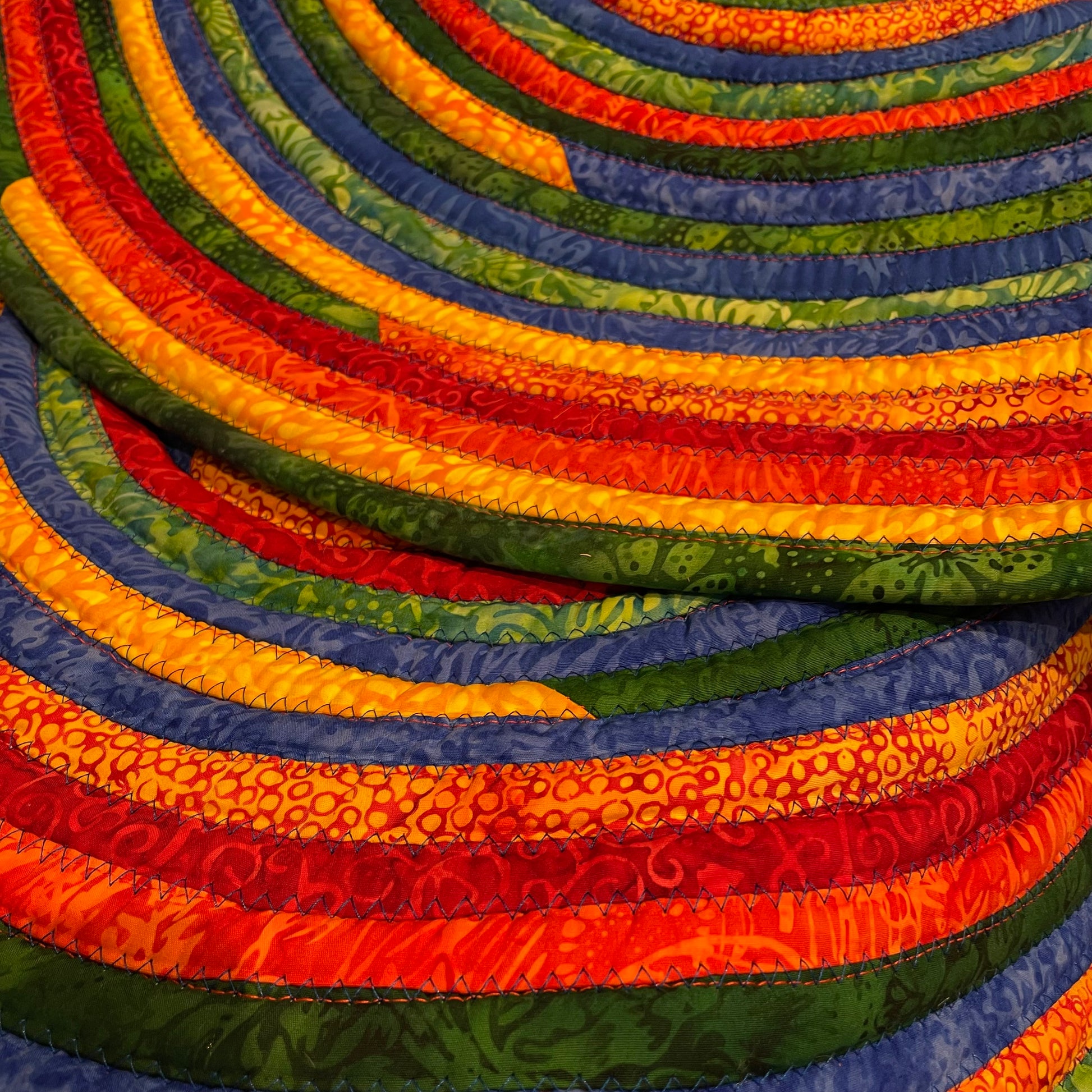 Batik JellyRoll Rug | Vibrant Batik Kitchen Accent Rugs | Luxury Bathmat - Home Stitchery Decor