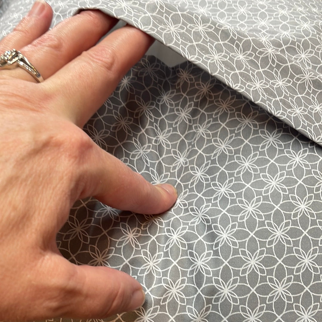 Throw Pillow Cover, Grey Floral Throw Pillow Cover by Home Stitchery Decor - Home Stitchery Decor