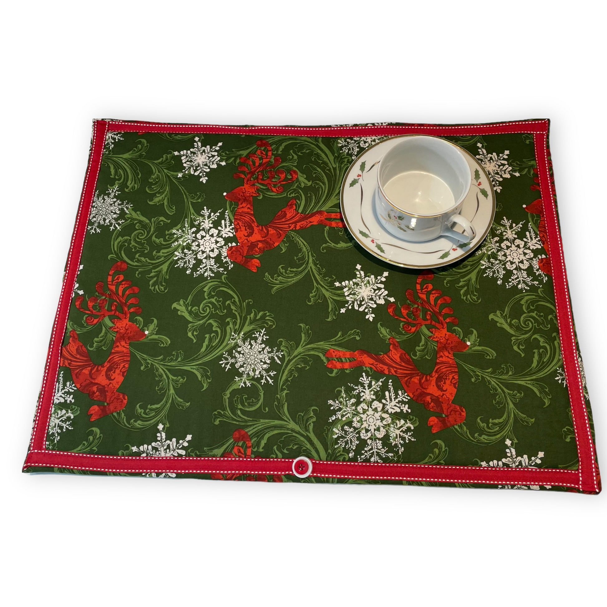Christmas Kitchen Dish Drying Mat, Kitchen Counter Mat - Home Stitchery Decor