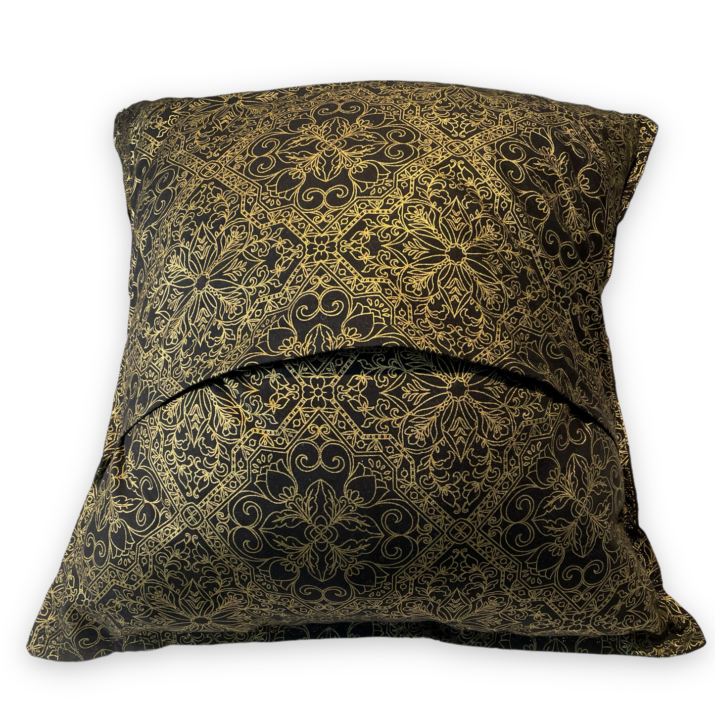 Black and Gold Christmas Pillow Sham. 1 Christmas Sham, Insert Sold Separately - Home Stitchery Decor