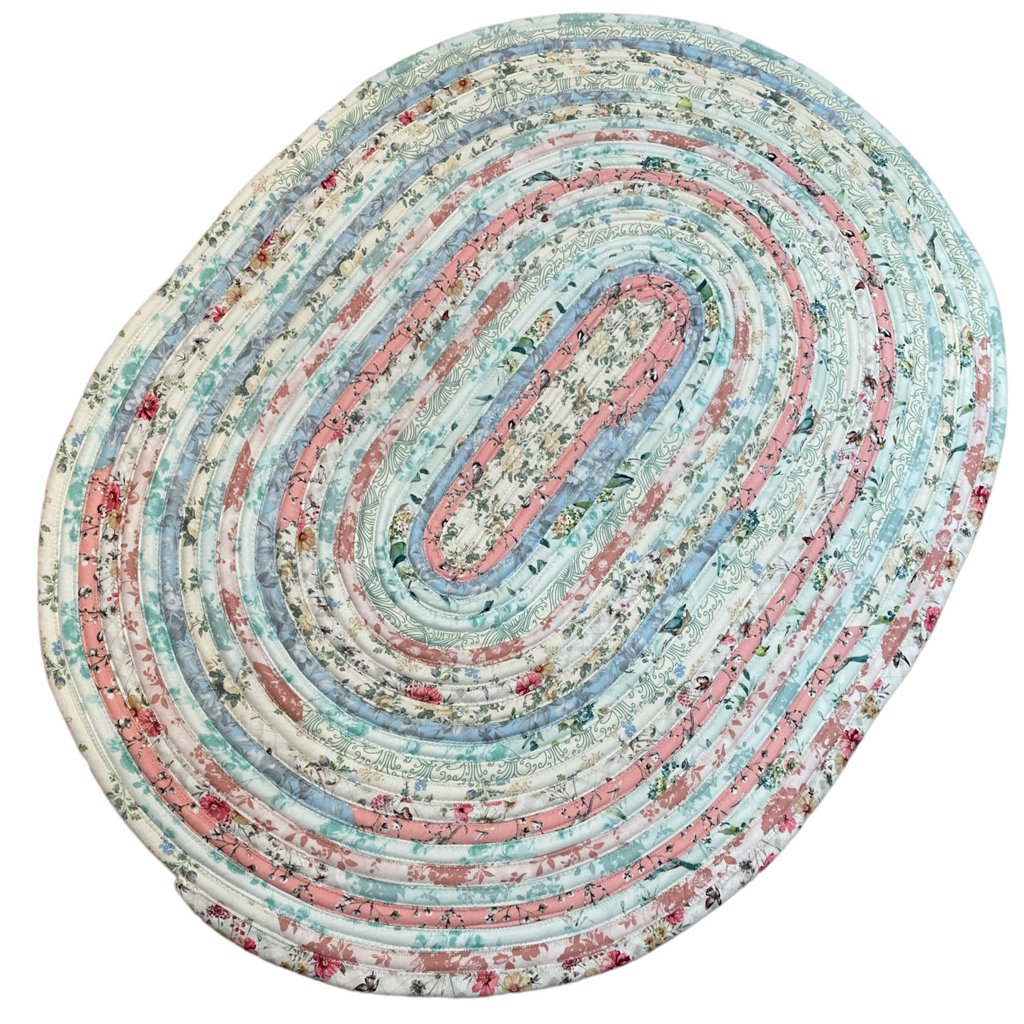 Shabby Chic Handmade Washable Cotton Rug | Handmade JellyRoll Rug | Modern Farmhouse Accent Rug - Home Stitchery Decor