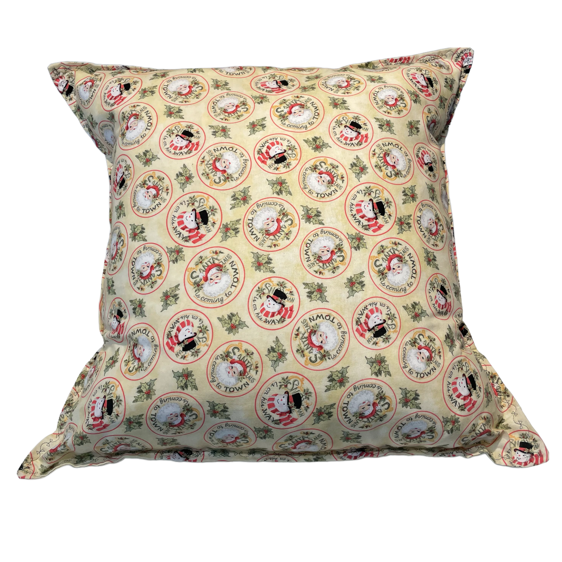 Retro Santas and Snowmen Christmas Pillow Sham, Insert Sold Separately - Home Stitchery Decor