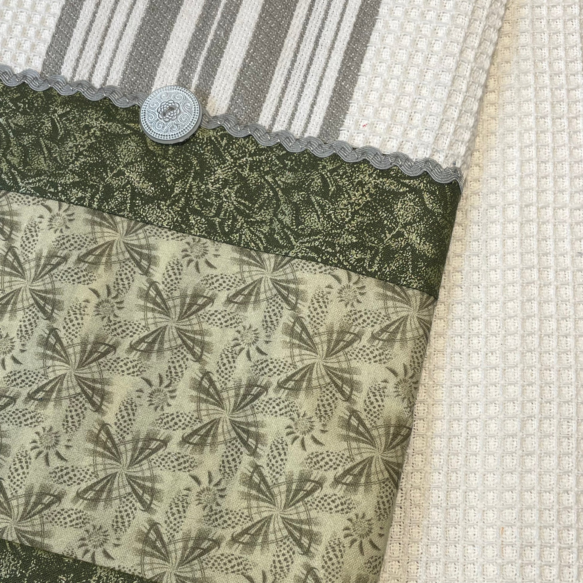 Handcrafted Modern Farmhouse Tea Towel. Oversized Dish Towel For Kitchen - Home Stitchery Decor