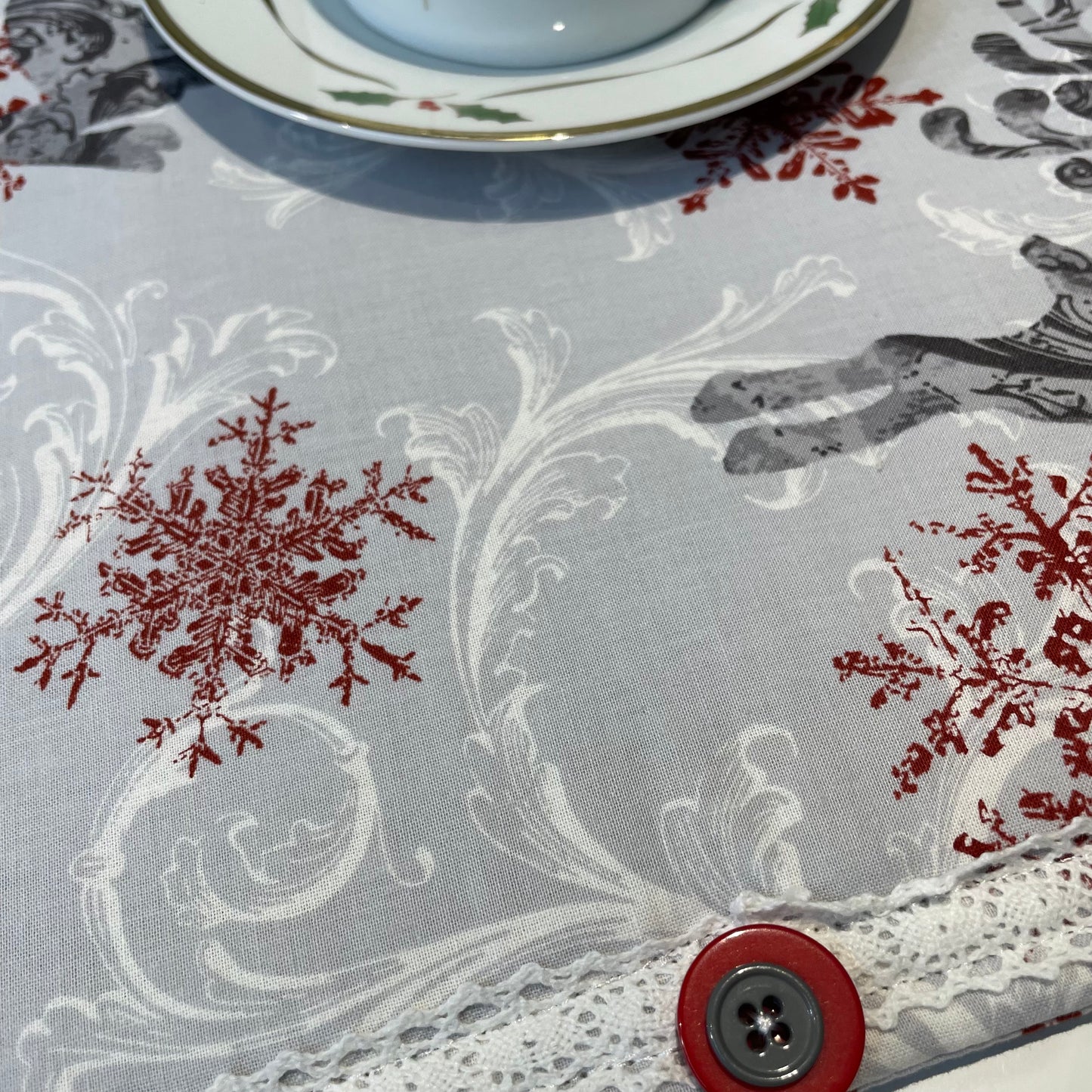 Christmas Reindeer Kitchen Dish Drying Mat, Kitchen Counter Dish Mat - Home Stitchery Decor