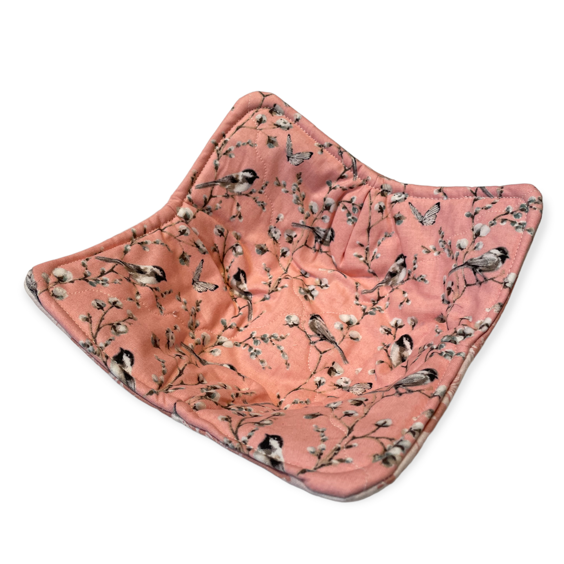 Pink and Black Soup Bowl Cozy - Home Stitchery Decor