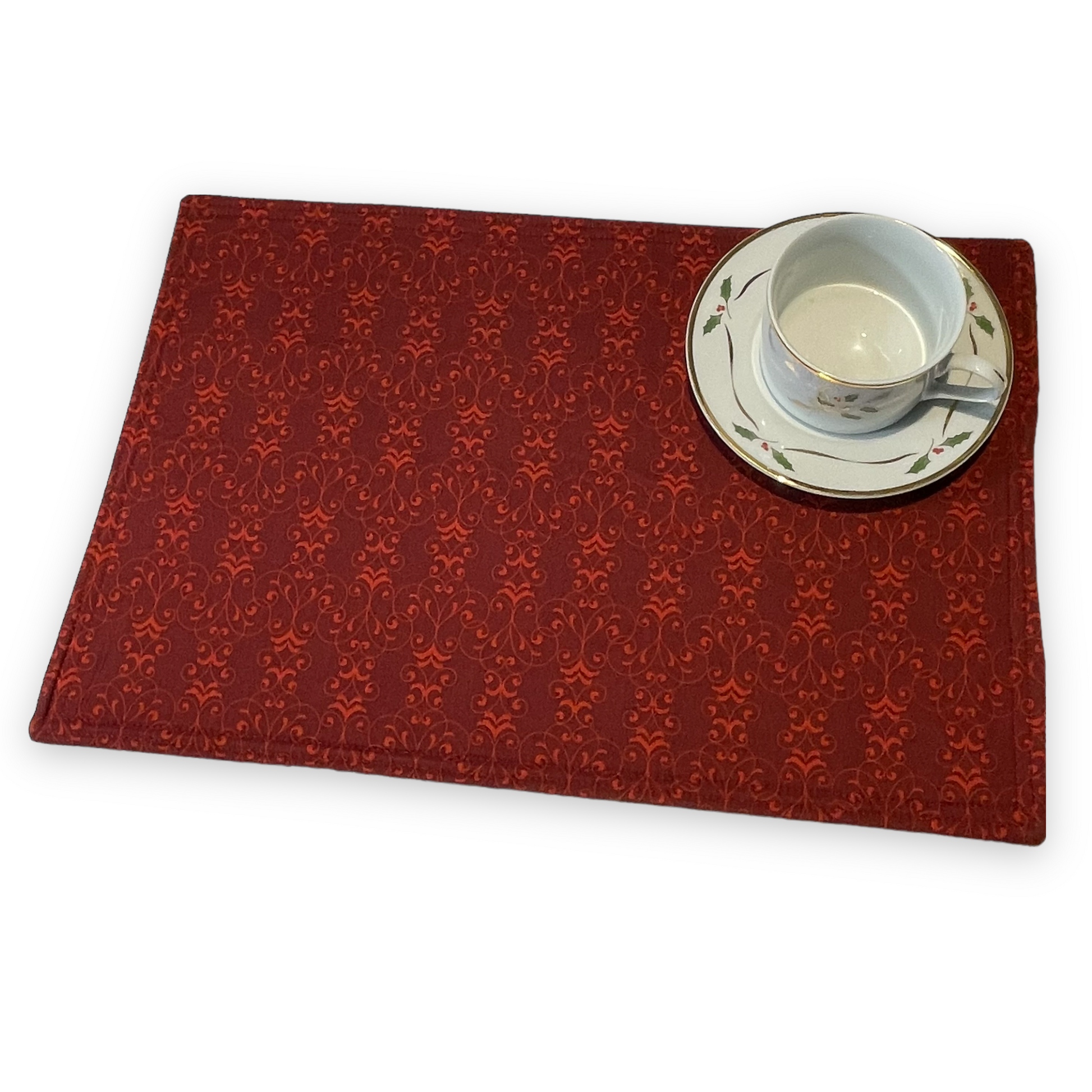 Two Christmas Reindeer Placemats, Christmas Kitchen Table Placemats, Christmas Dinner Table Decor - Home Stitchery Decor