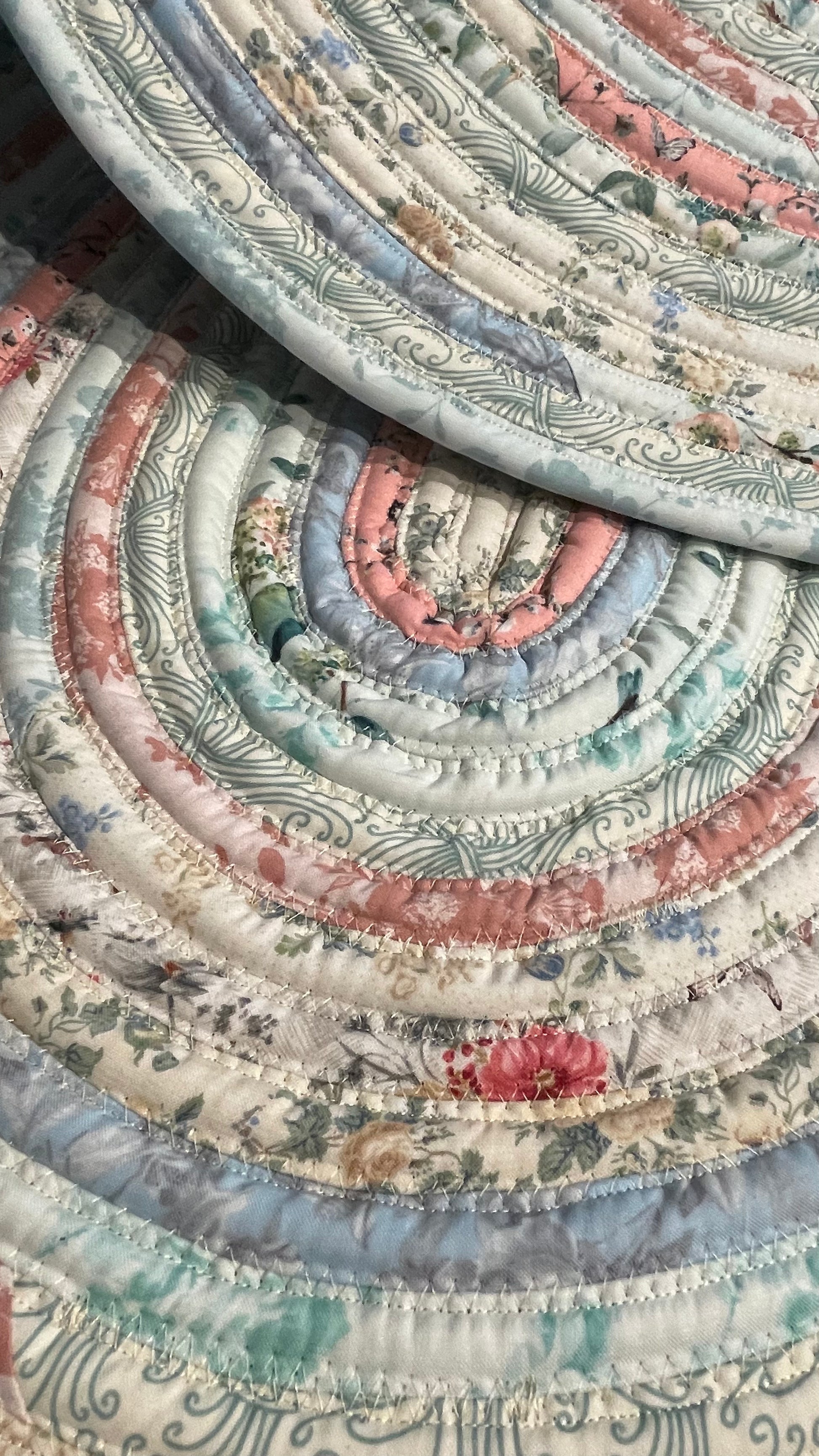 Shabby Chic Handmade Washable Cotton Rug | Handmade JellyRoll Rug | Modern Farmhouse Accent Rug - Home Stitchery Decor