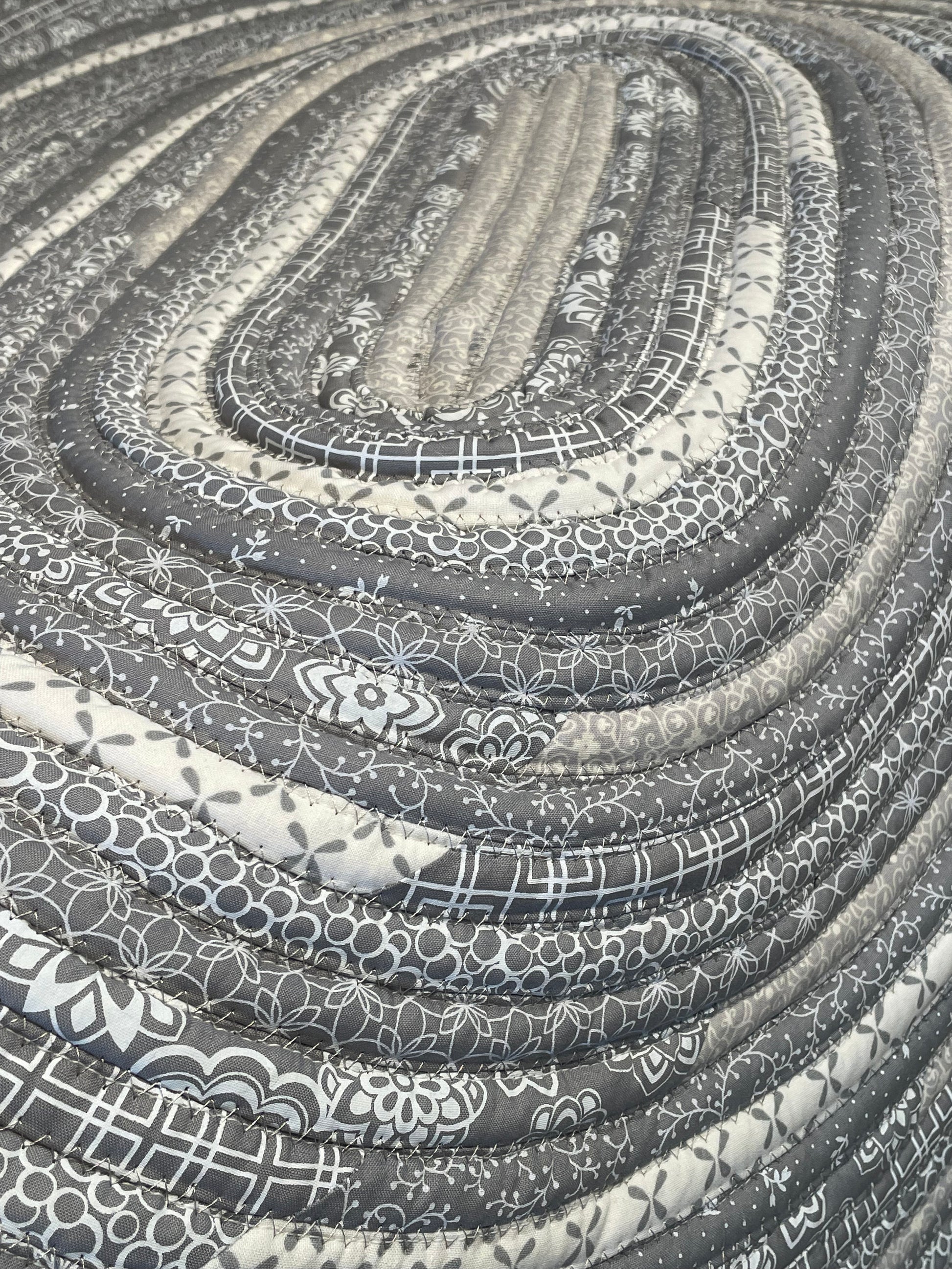 Grey and White Modern Farmhouse Kitchen Accent Rug. Can be used as a luxury bathmat, or bedside rug. Washable, Cotton and made in Canada with globally sourced supplies. Matching dish towels and shower curtains also available. Check out the Home Stitchery Decor YouTube Channel.