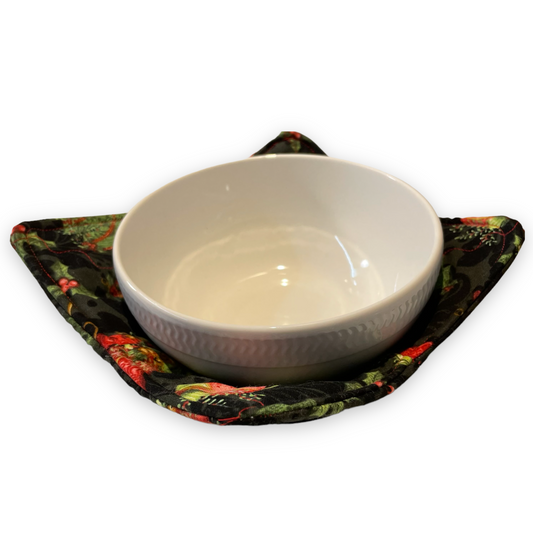 Microwave Christmas Soup Bowl Hugger, Christmas Soup Bowl Cozy - Home Stitchery Decor