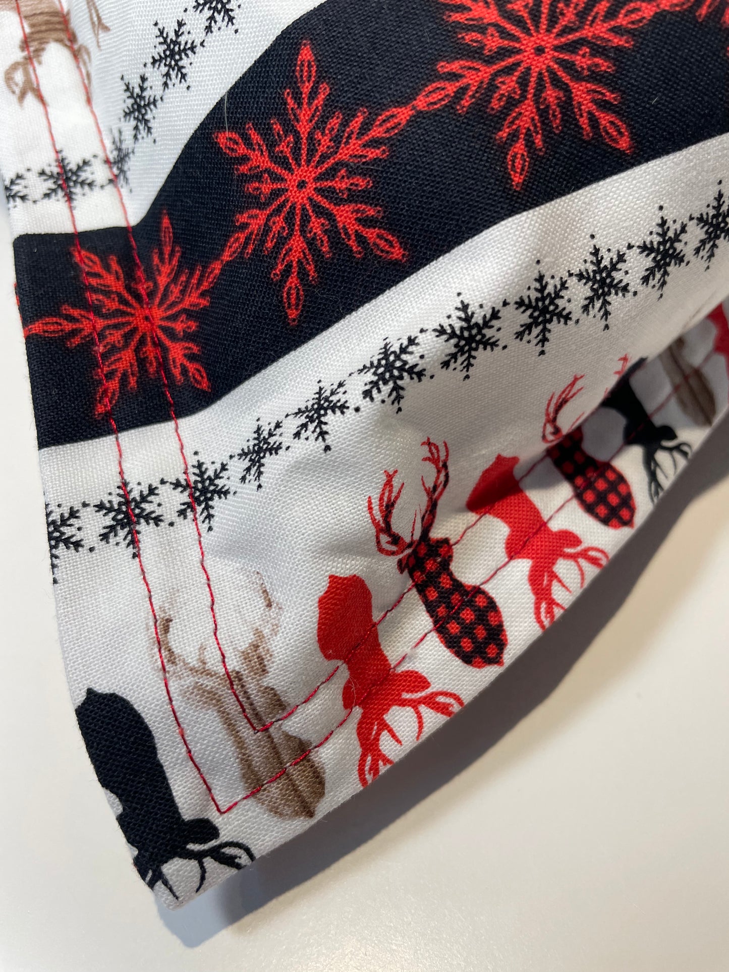 Christmas Reindeer Pillow Shams, Insert Sold Separately - Home Stitchery Decor